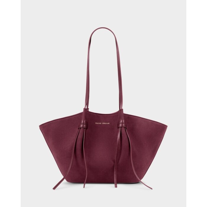 Katie Loxton Celina Small Suedette Tote Bag - Cherry